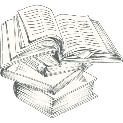 Ilustração - Livros empilhados