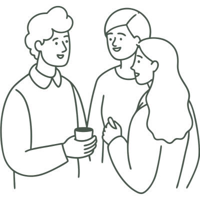 Ilustração - Pessoas conversando